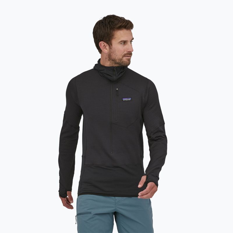 Hanorac de trekking pentru bărbați R1 Pullover Hoody black