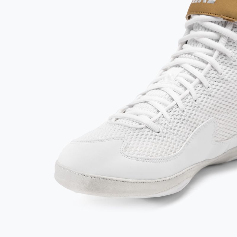 Încălțăminte de wrestling pentru bărbați Nike Inflict 3 white/metallic gold 7