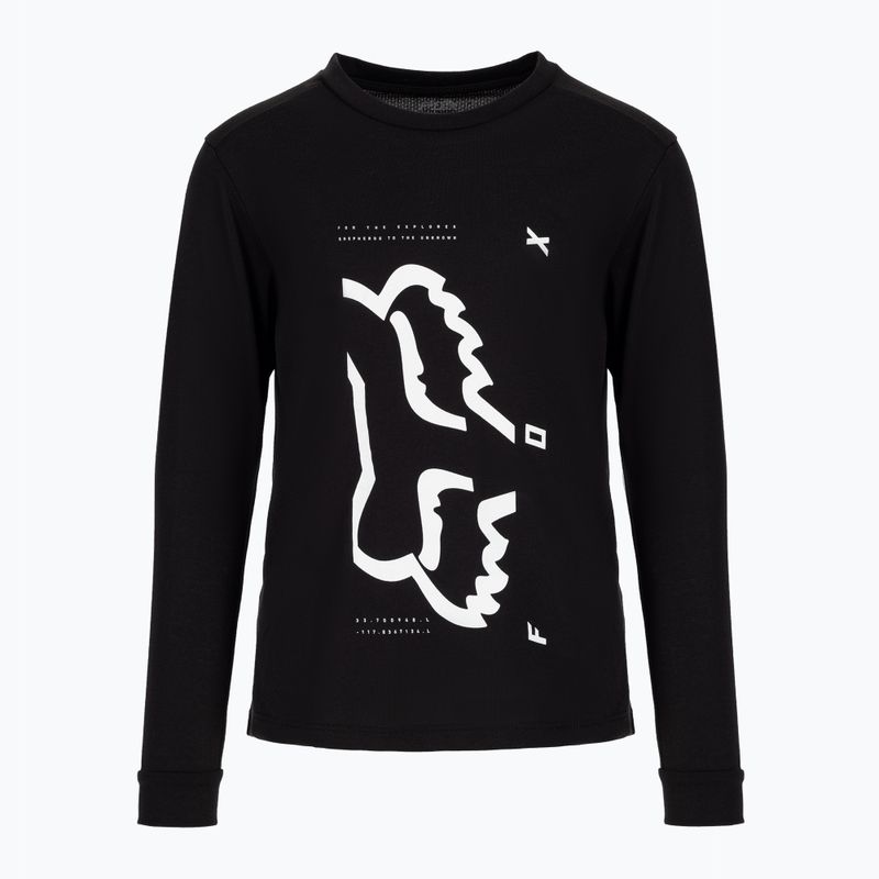 Tricoul de ciclism pentru copii FOX Ranger Dr LS Jersey negru 28959
