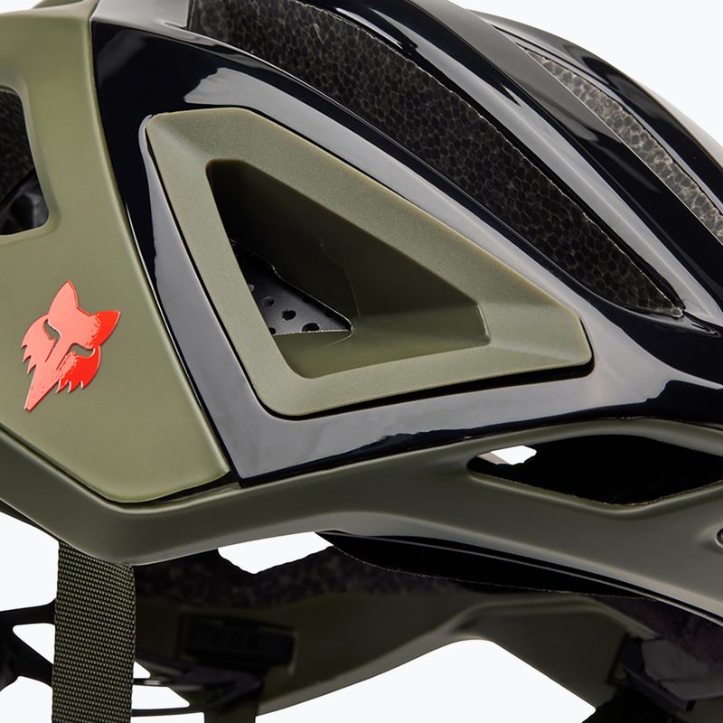 Cască de bicicletă Fox Racing Crossframe Pro Ashr verde oliv 12