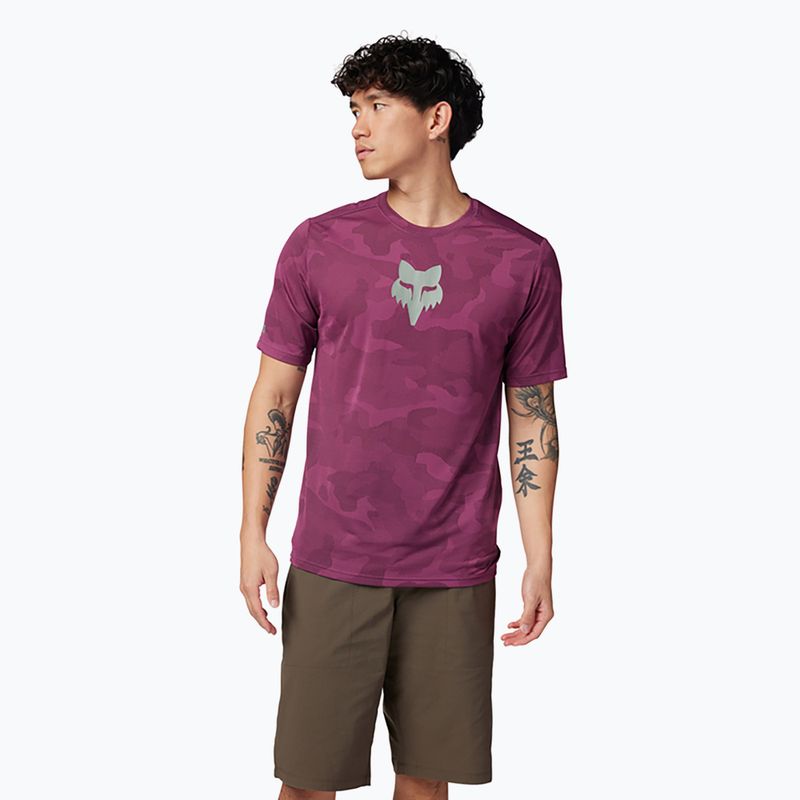 Tricou de ciclism pentru bărbați Fox Racing Ranger Tru Dri sangria