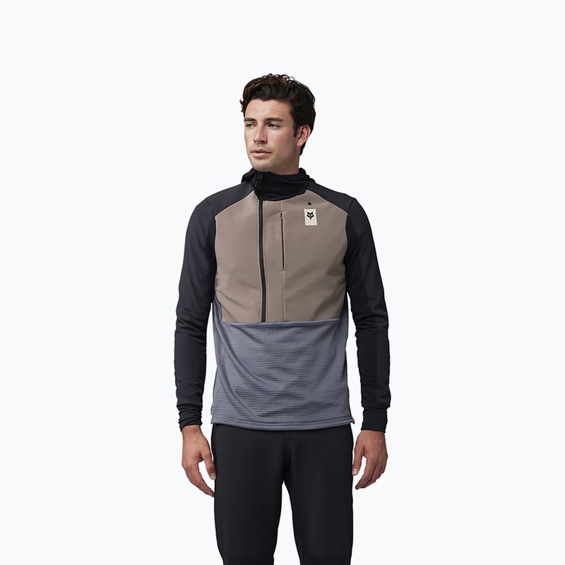 Bluză de ciclism pentru bărbați Fox Racing Defend Thermal Hoodie ash