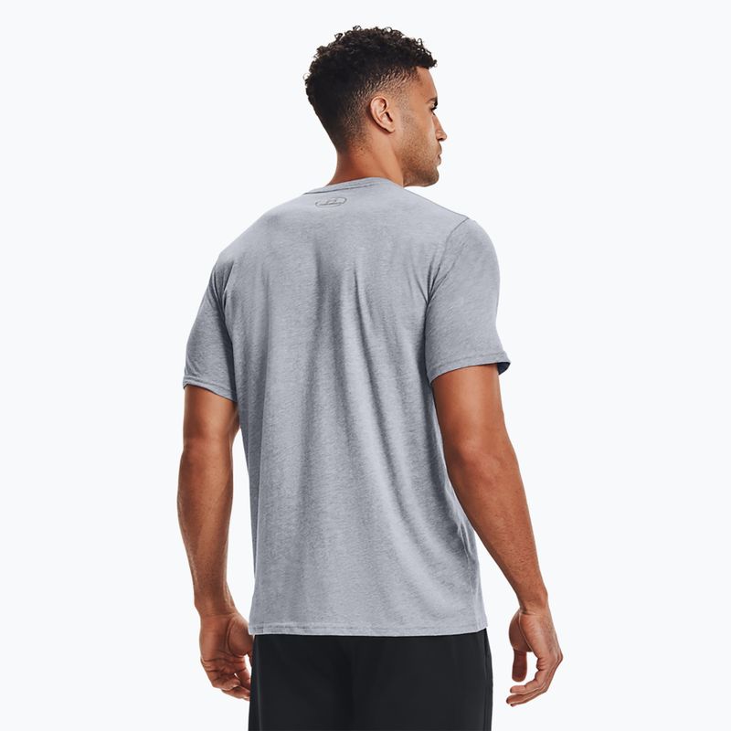 Tricou pentru bărbați Under Armour Boxed Sportstyle steel light heather/graphite/black