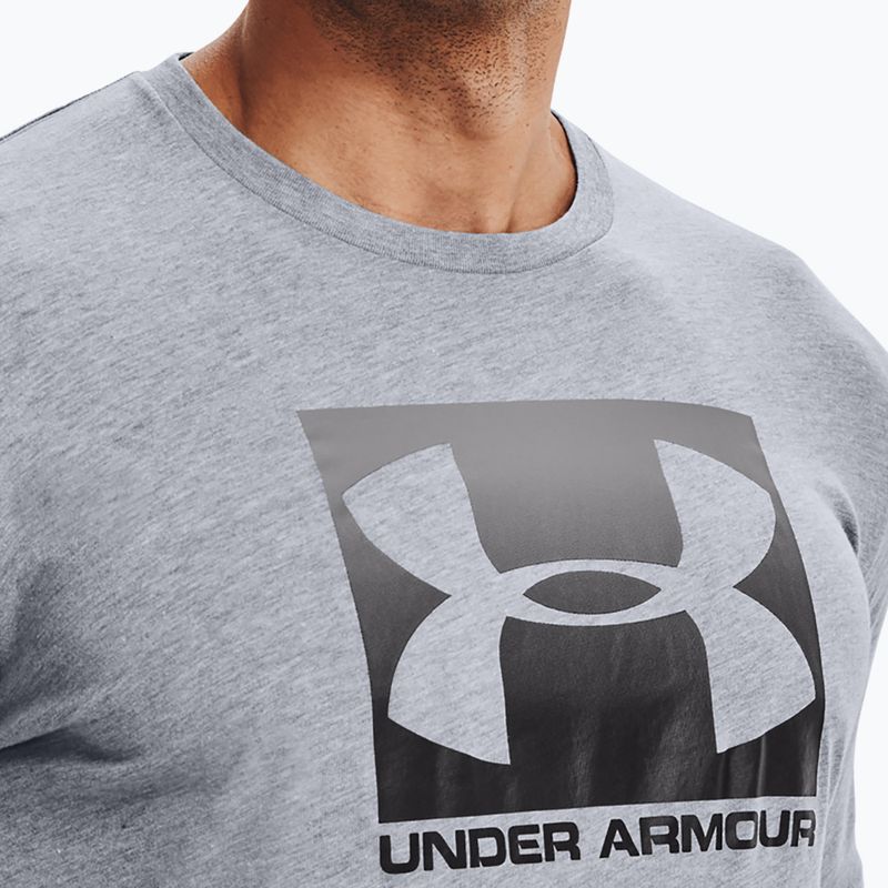 Tricou pentru bărbați Under Armour Boxed Sportstyle steel light heather/graphite/black