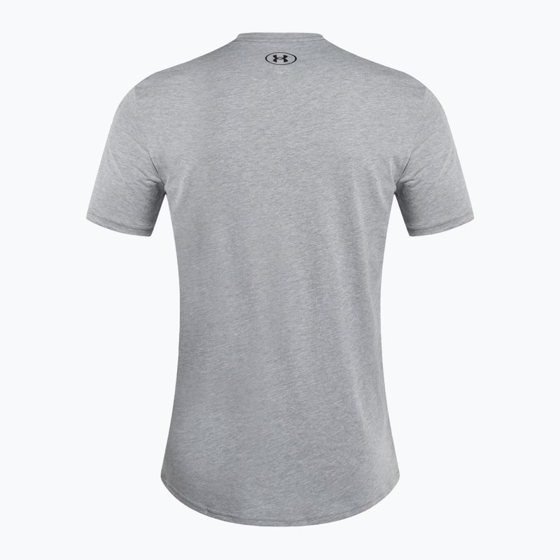 Tricou de antrenament Under Armour Sportstyle pentru bărbați Under Armour Sportstyle Left Chest SS steel light heather/black 5