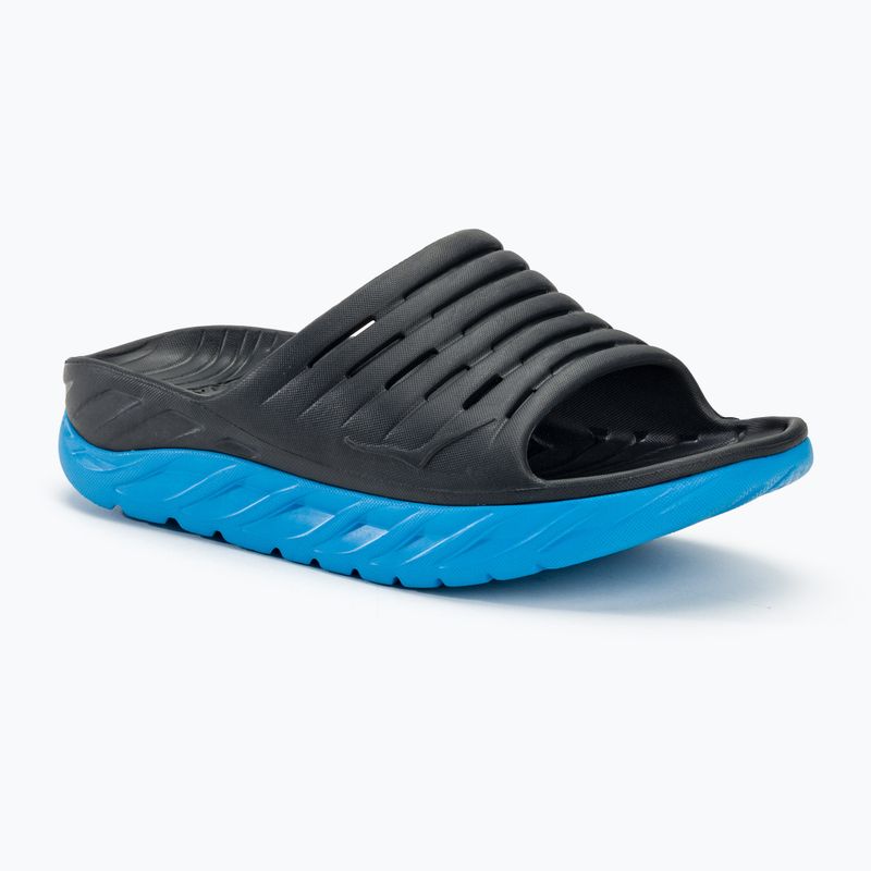 Papuci pentru femei HOKA Ora Recovery Slide 2 ebony/dresden blue