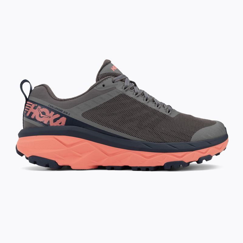 Pantofi de alergare pentru femei HOKA Challenger ATR 5 gri cărbune/fusion coral 2