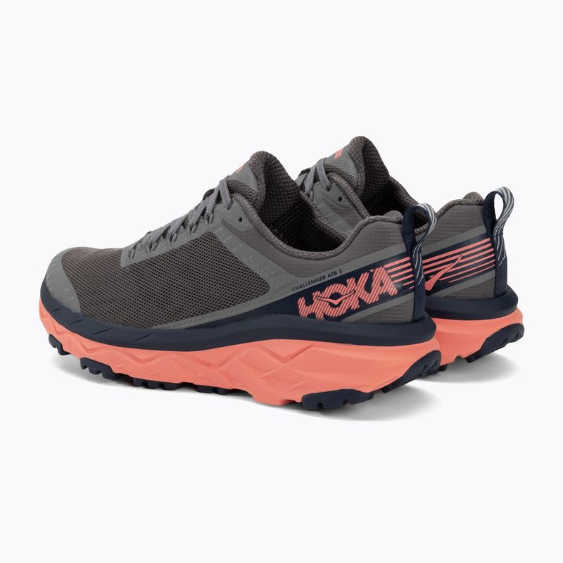 Pantofi de alergare pentru femei HOKA Challenger ATR 5 gri cărbune/fusion coral 3