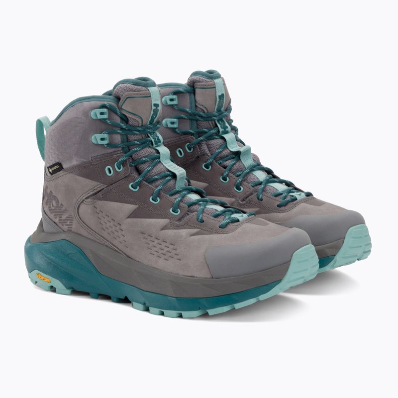 Cizme de trekking pentru femei HOKA Kaha GTX gri înghețat/aqua haze 4