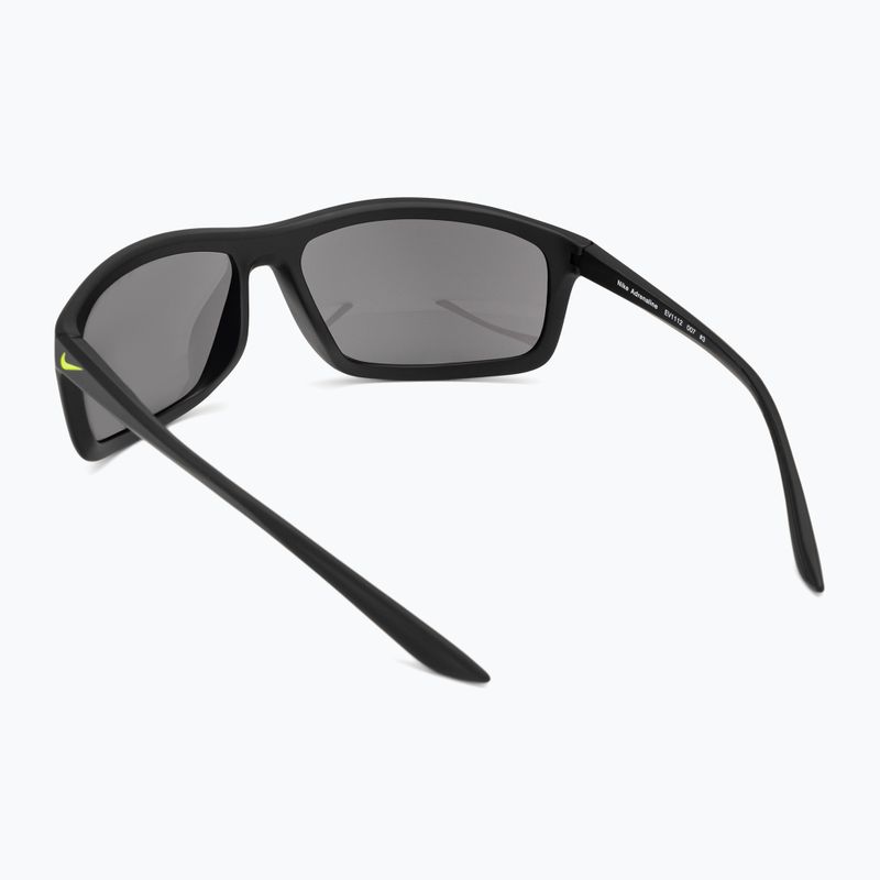 Ochelari de soare bărbați Nike Adrenaline negru mat/gri cu oglindă argintie pentru bărbați 2