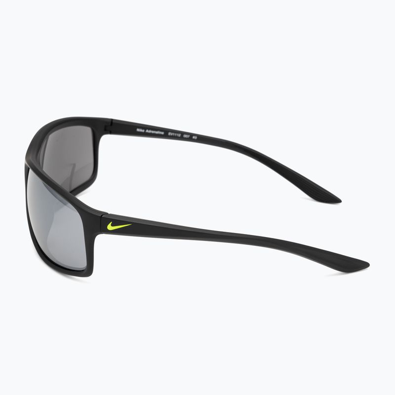 Ochelari de soare bărbați Nike Adrenaline negru mat/gri cu oglindă argintie pentru bărbați 4