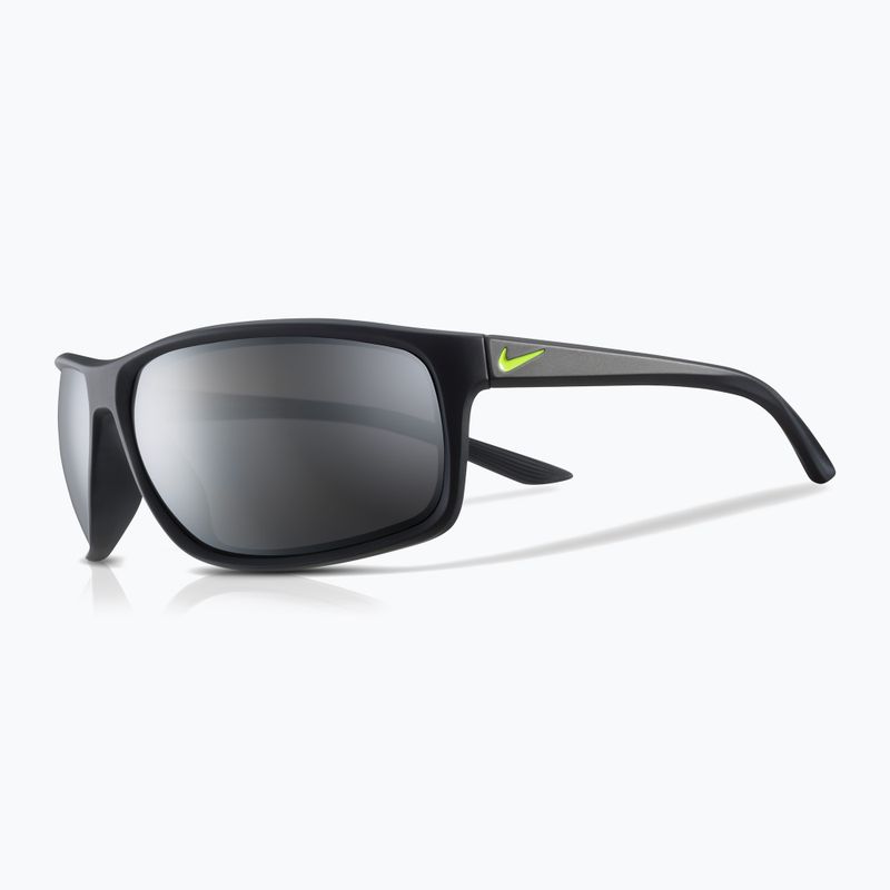 Ochelari de soare bărbați Nike Adrenaline negru mat/gri cu oglindă argintie pentru bărbați 5