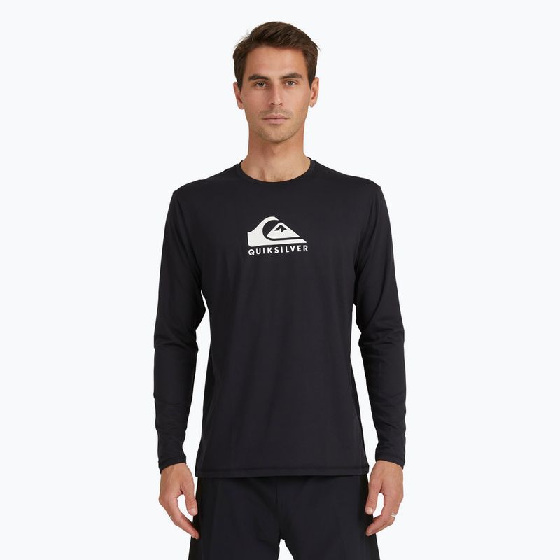 Longsleeve de înot pentru bărbați Quiksilver Solid Streak black