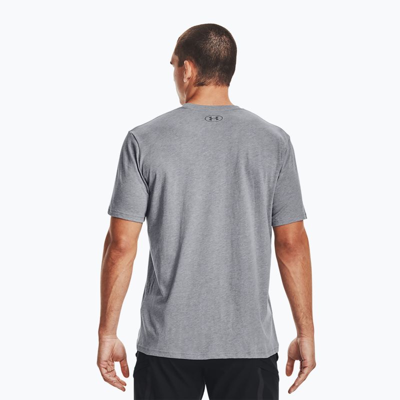 Tricou de antrenament pentru bărbați Under Armour UA Sportstyle Logo SS gri 1329590 3