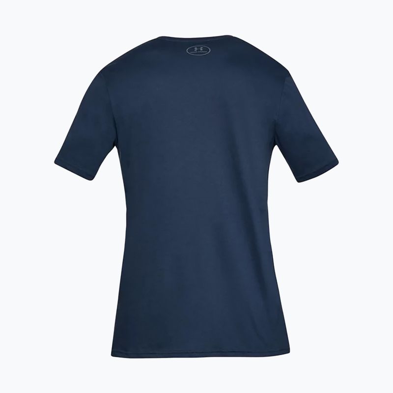 Under Armour UA Sportstyle Logo SS tricou de antrenament pentru bărbați albastru marin 1329590 2