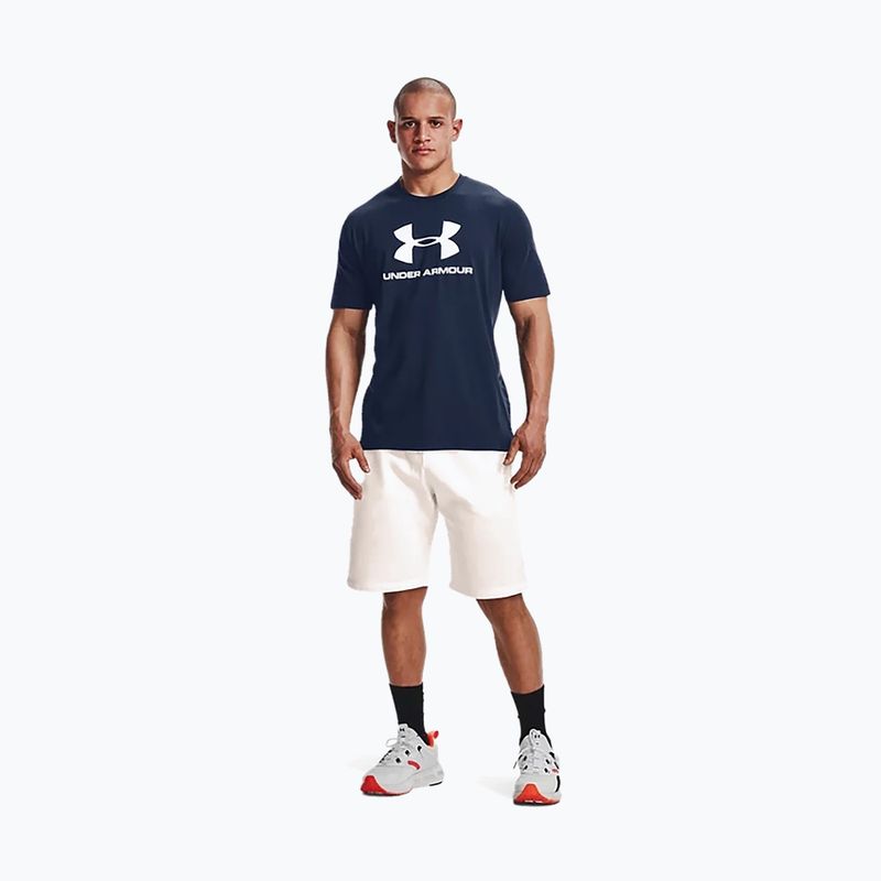 Under Armour UA Sportstyle Logo SS tricou de antrenament pentru bărbați albastru marin 1329590 5