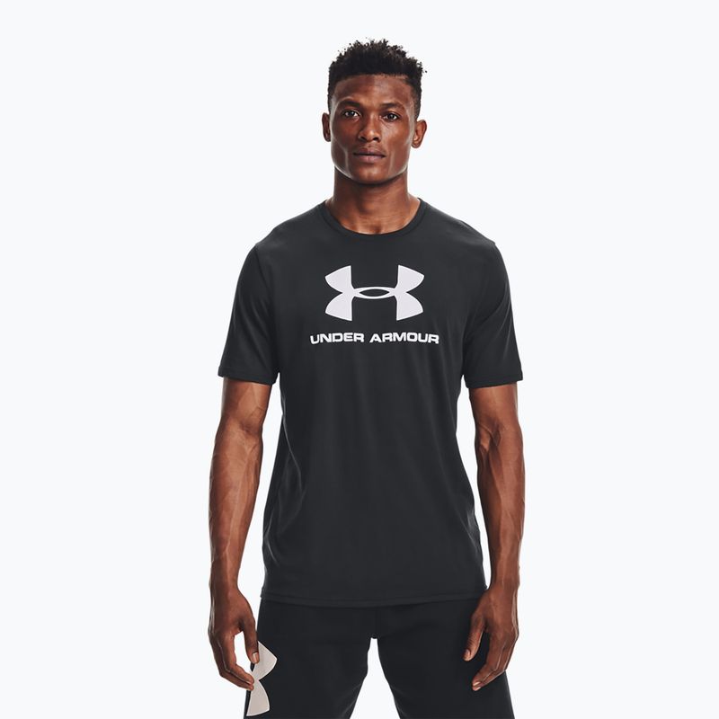 Tricou de antrenament pentru bărbați Under Armour UA Sportstyle Logo SS negru 1329590