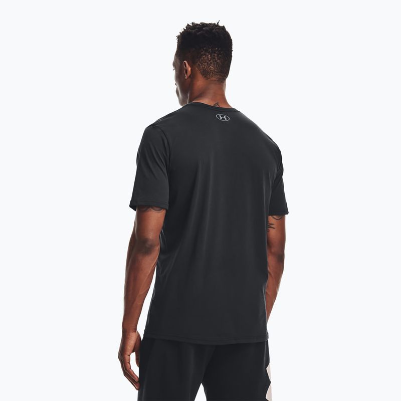 Tricou de antrenament pentru bărbați Under Armour UA Sportstyle Logo SS negru 1329590 3