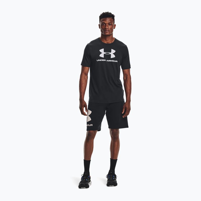 Tricou de antrenament pentru bărbați Under Armour UA Sportstyle Logo SS negru 1329590 2