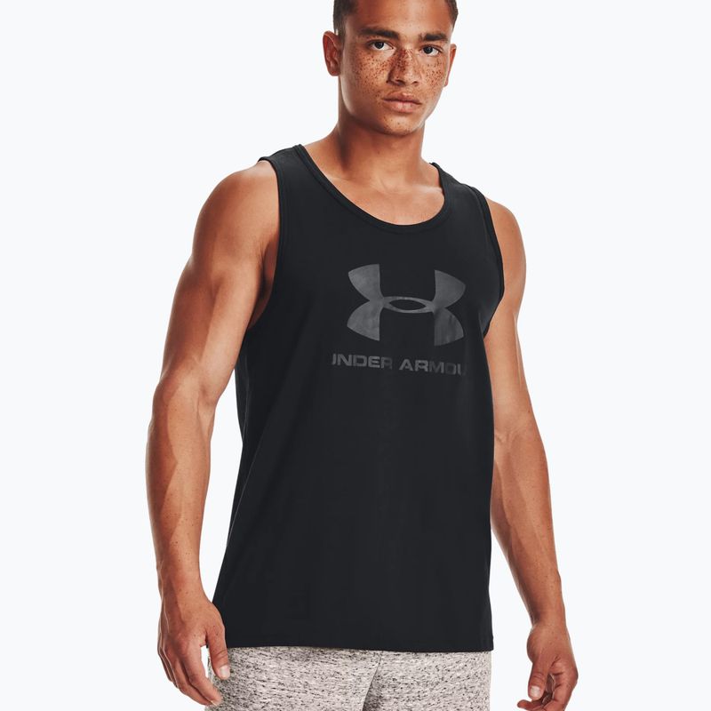 Maieu de antrenament pentru bărbați Under Armour Sportstyle Logo Tank negru 1329589 3