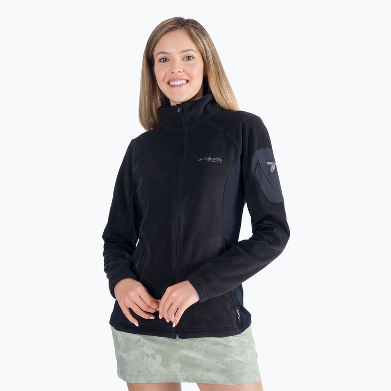 Columbia pentru femei Titan Pass 2.0 II fleece sweatshirt negru 1866451