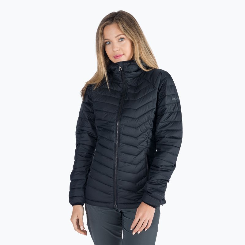 Columbia Powder Lite Hooded jachetă cu glugă pentru femei negru 1699071