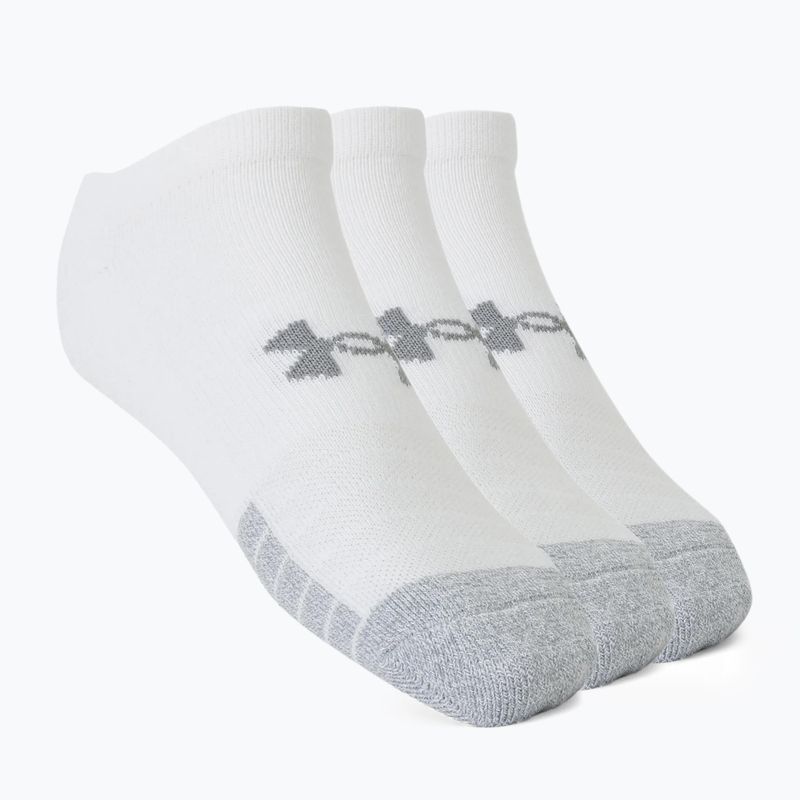 Under Armour Heatgear No Show șosete sport 3 perechi alb 1346755