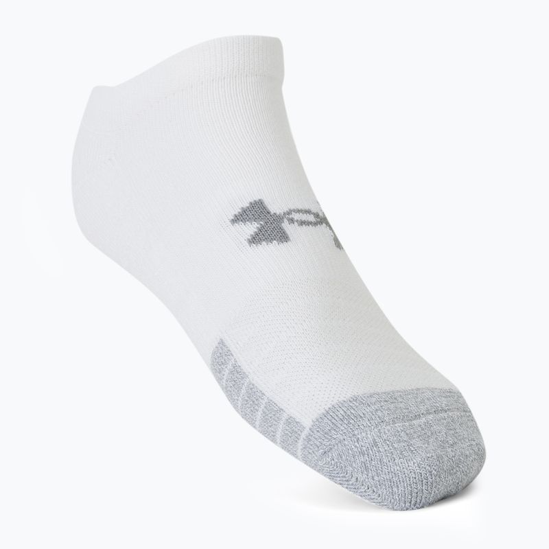 Under Armour Heatgear No Show șosete sport 3 perechi alb 1346755 2