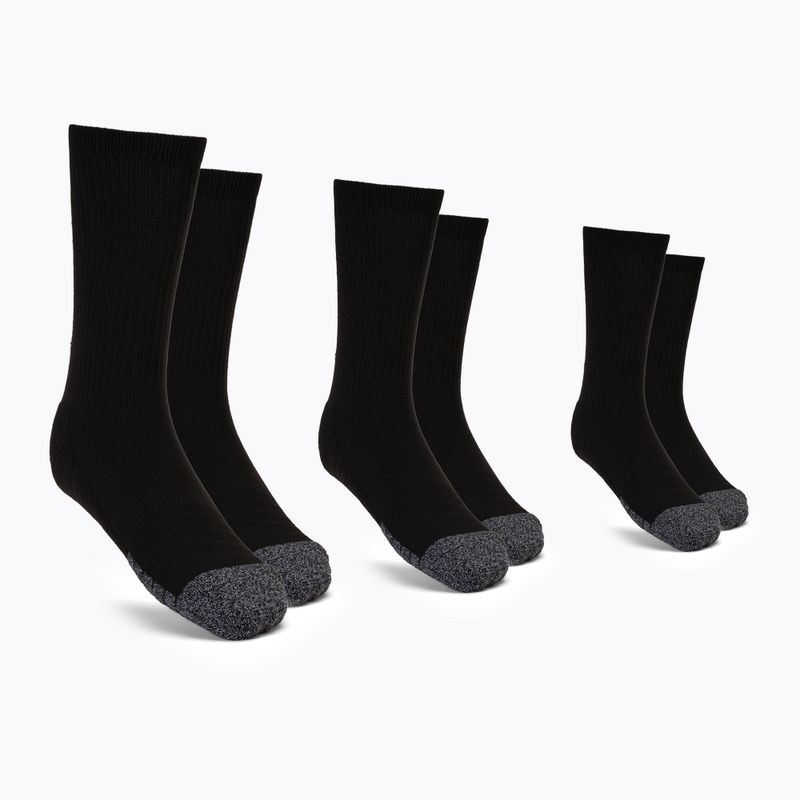 Under Armour Heatgear Crew șosete sport pentru bărbați 3 perechi negru 1346751