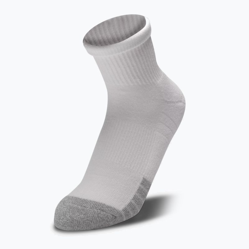Under Armour Heatgear Quarter șosete sport 3 perechi alb și gri 1353262