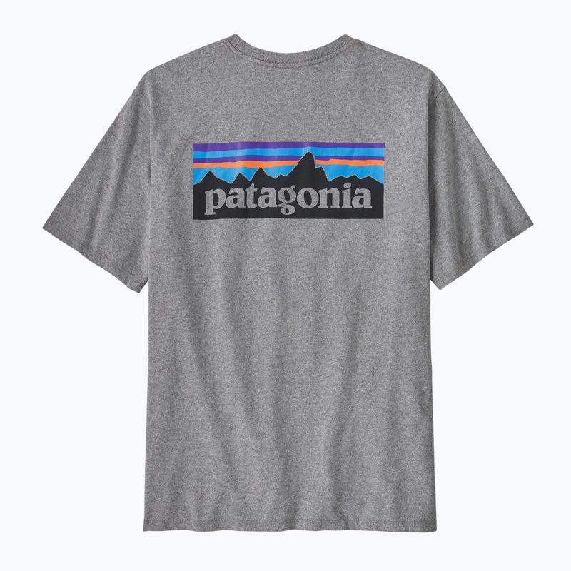 Tricou pentru bărbați Patagonia P-6 Logo Responsibili-Tee gravel heather 4