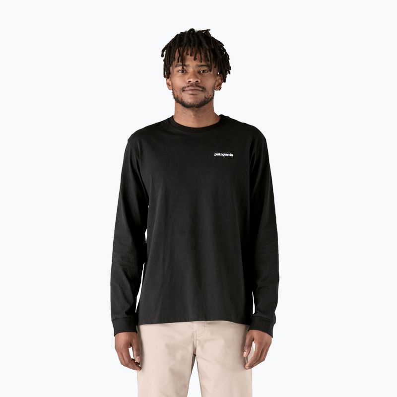 Longsleeve de trekking pentru bărbați Patagonia P-6 Logo Responsibili black