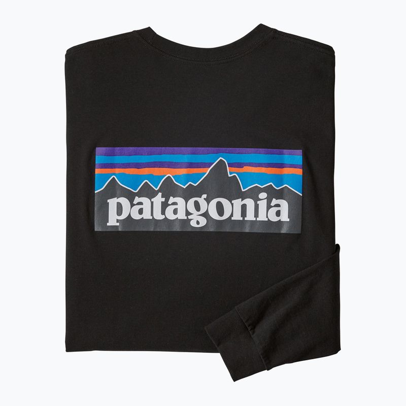 Longsleeve de trekking pentru bărbați Patagonia P-6 Logo Responsibili black 6