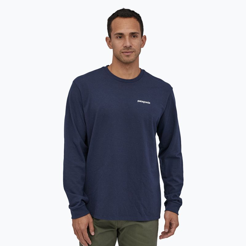 Longsleeve de trekking pentru bărbați Patagonia P-6 Logo Responsibili classic navy