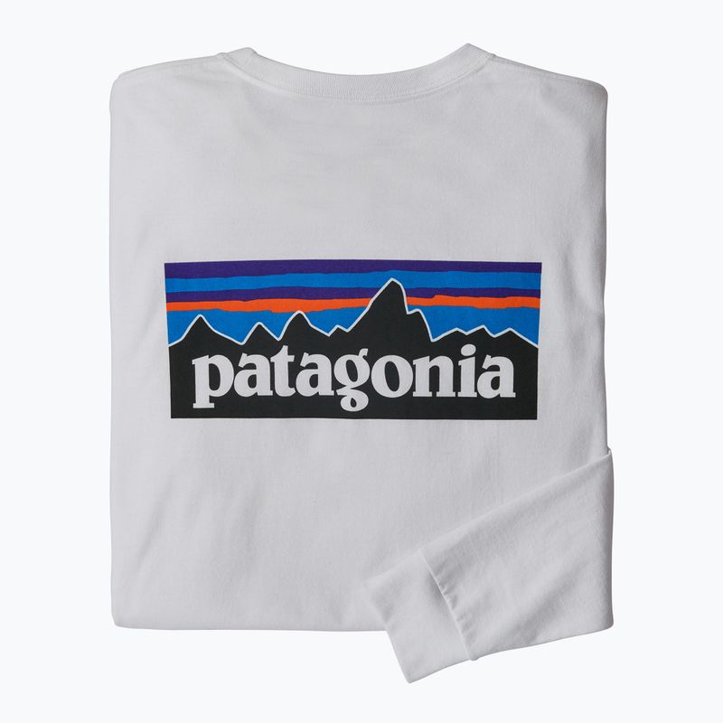 Longsleeve pentru bărbați Patagonia P-6 Logo Responsibili white 4