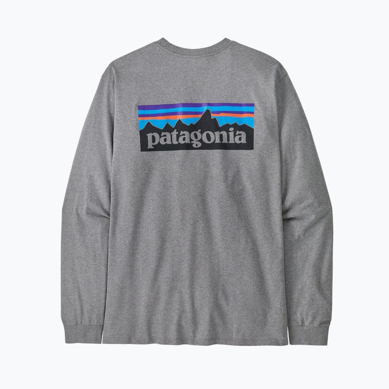 Longsleeve pentru bărbați Patagonia P-6 Logo Responsibili gravel heather 4