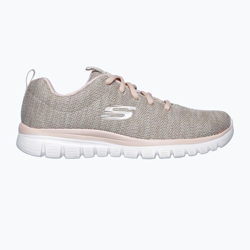 Pantofi de antrenament pentru femei SKECHERS Graceful Twisted Fortune natural/coral 7