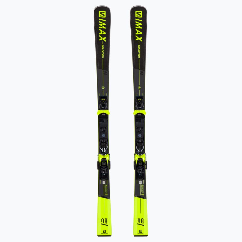 Schiuri de coborâre pentru bărbați Salomon S/Max 8 gri + M11 GW L41134400/L411113200010