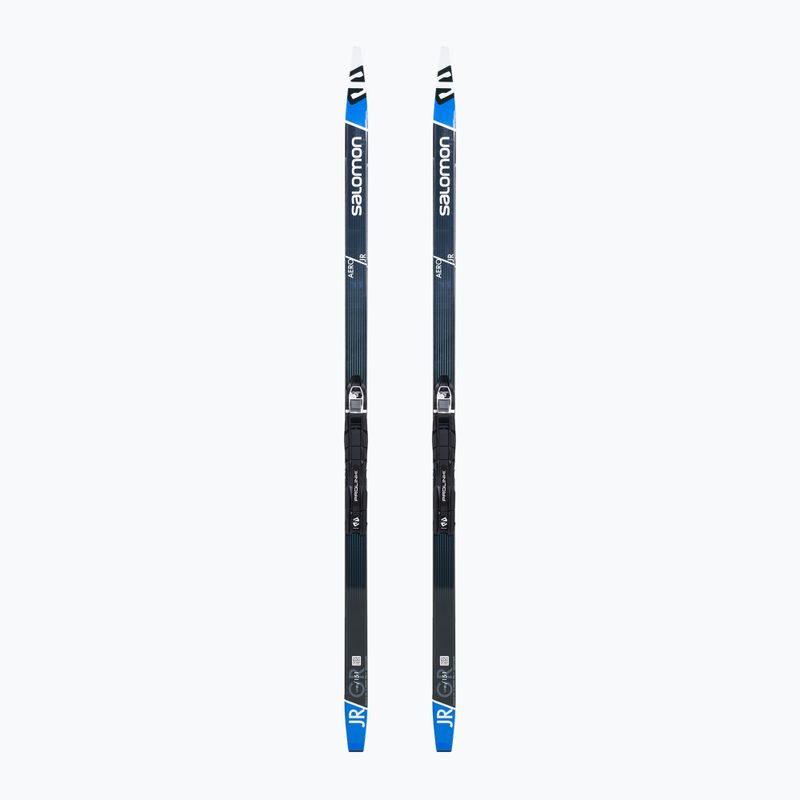 Schiuri de fond pentru copii Salomon Aero Grip Jr. + Prolink Access negru-albastru L412480PM