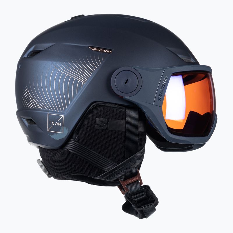 Cască de schi pentru femei Salomon Icon LT Visor Photo Sigma S1-S3 albastru marin L41529800 4