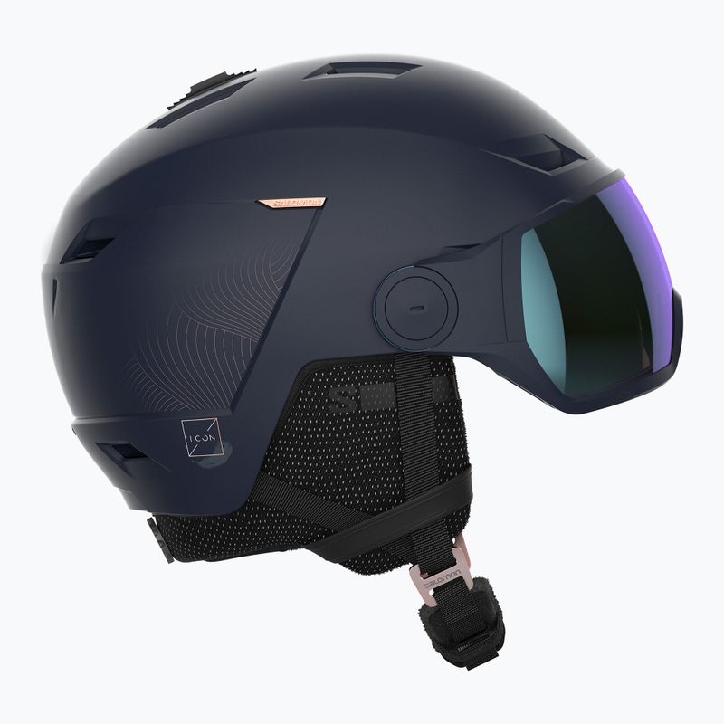 Cască de schi pentru femei Salomon Icon LT Visor Photo Sigma S1-S3 albastru marin L41529800 10