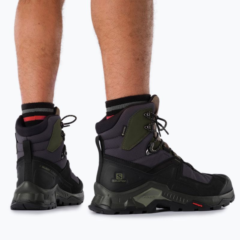 Încălțăminte de trekking pentru bărbați Salomon Quest Element GTX verde L41457100 10