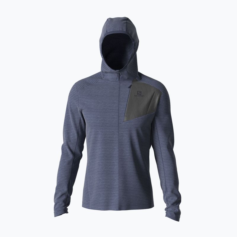 Bărbați Salomon Outline FZ Hoodie bluză cu glugă fleece albastru marin LC1712100 2