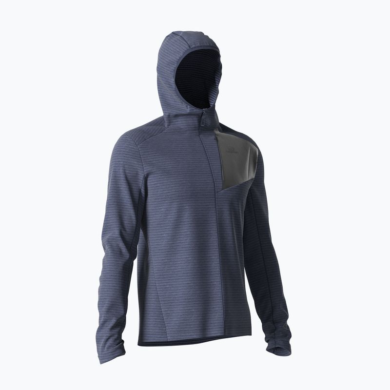 Bărbați Salomon Outline FZ Hoodie bluză cu glugă fleece albastru marin LC1712100 5