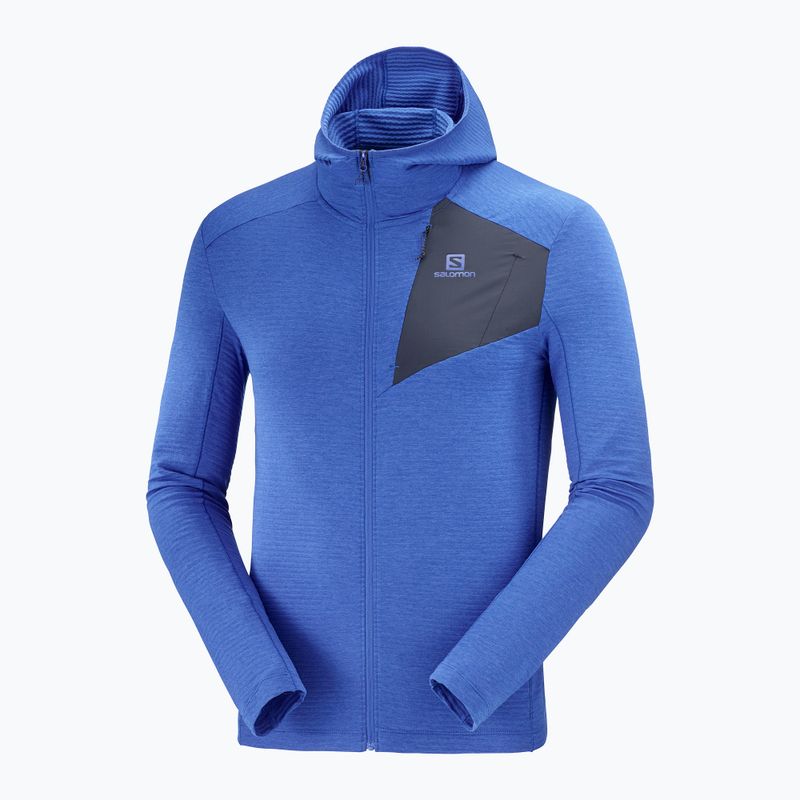 Bărbați Salomon Outline FZ Hoodie fleece sweatshirt albastru LC1787900