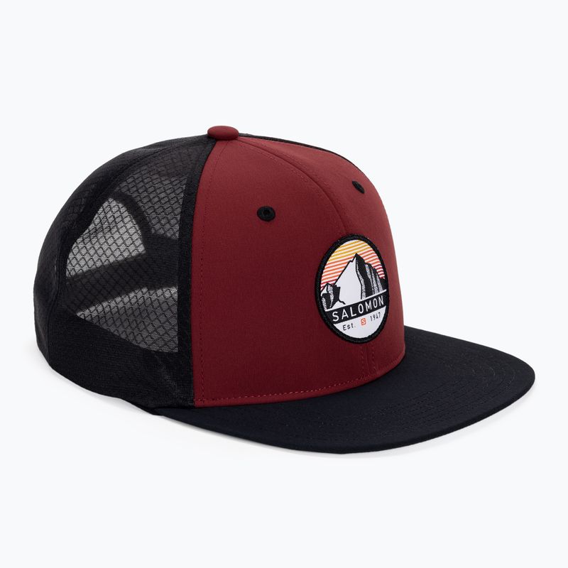 Salomon Trucker Flat baseball cap maroon LC1680700