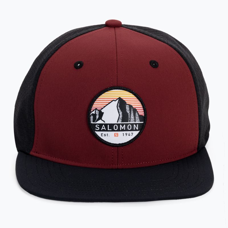 Salomon Trucker Flat baseball cap maroon LC1680700 4