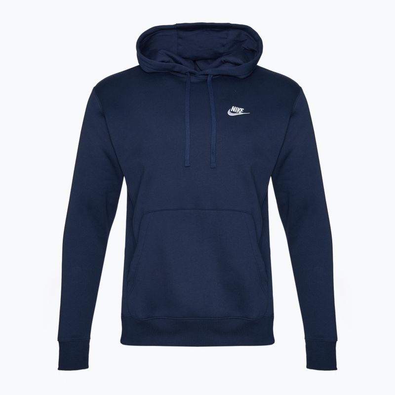 Hanorac pentru bărbați Nike Sportswear Club Fleece Hoodie midnight navy/midnight navy/white