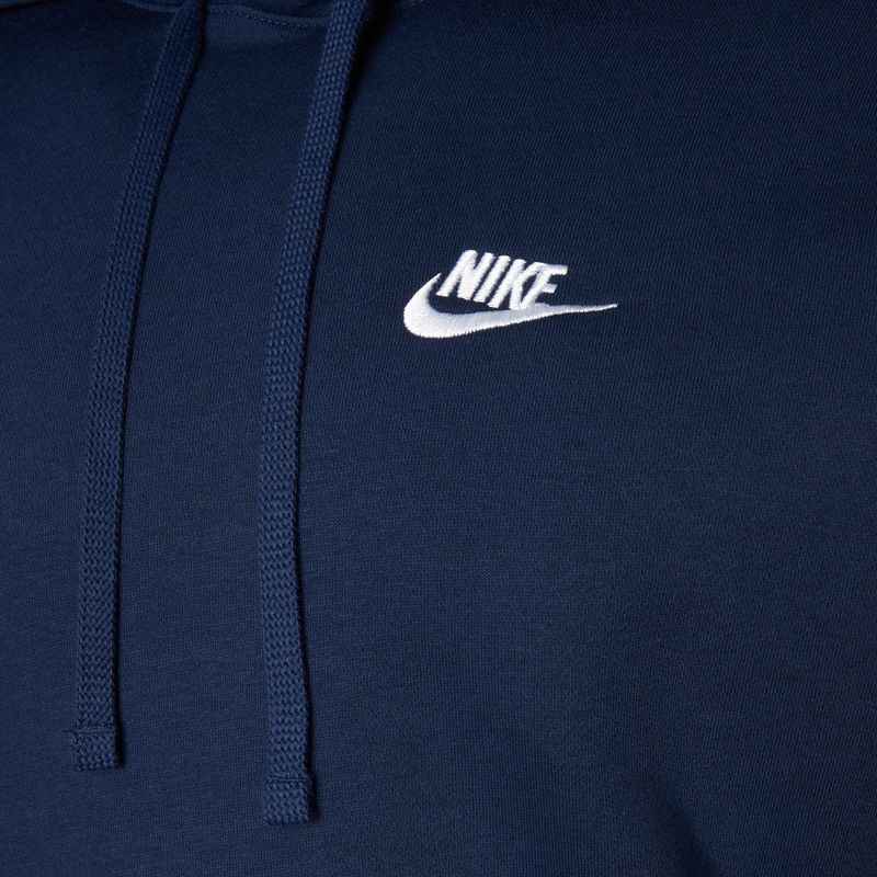 Hanorac pentru bărbați Nike Sportswear Club Fleece Hoodie midnight navy/midnight navy/white 3