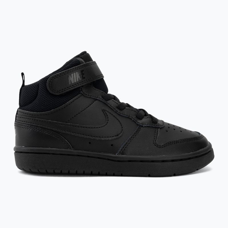 Încălțăminte pentru copii Nike Court Borough Mid 2 black/black/black 2